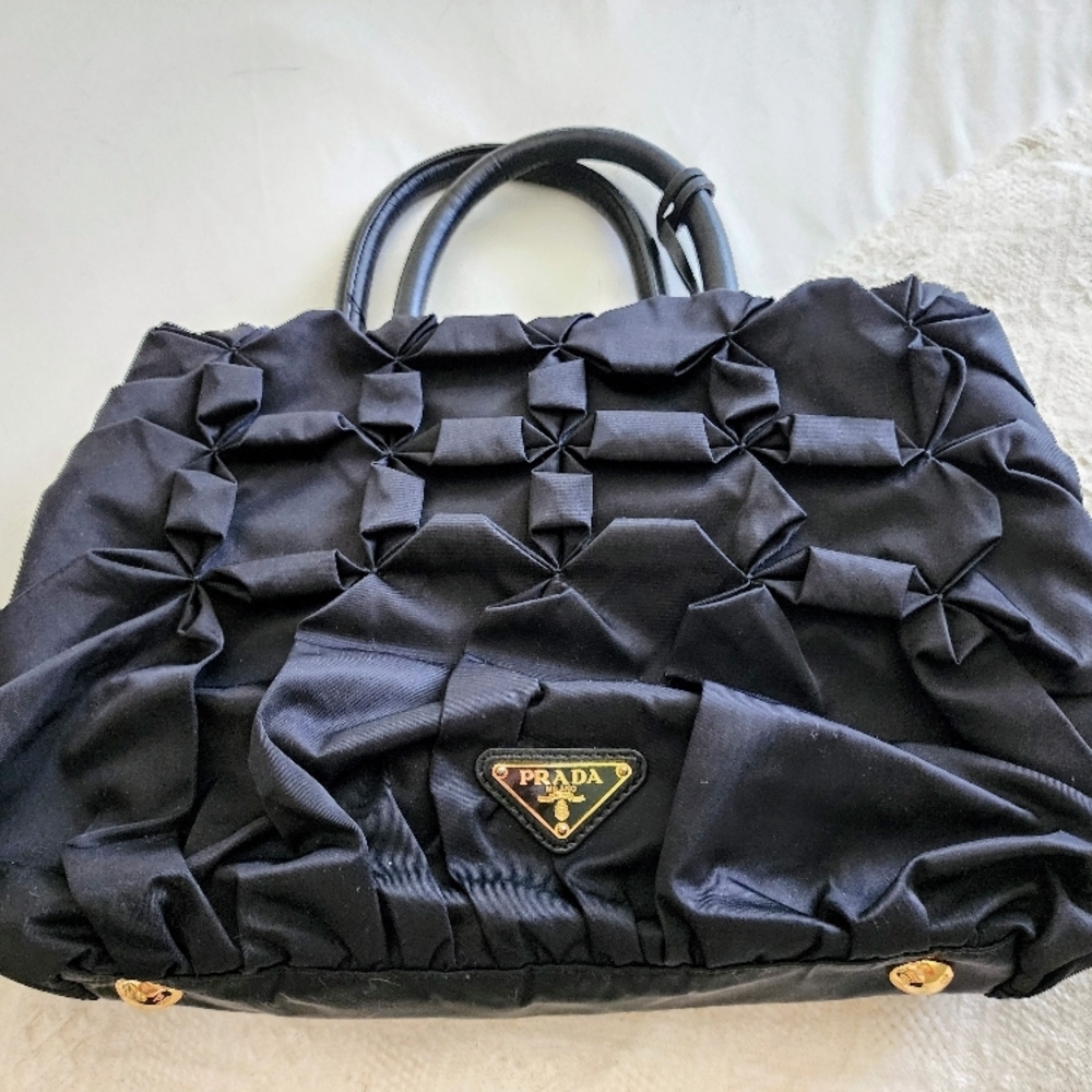 Prada Black Satin Women's Handbag